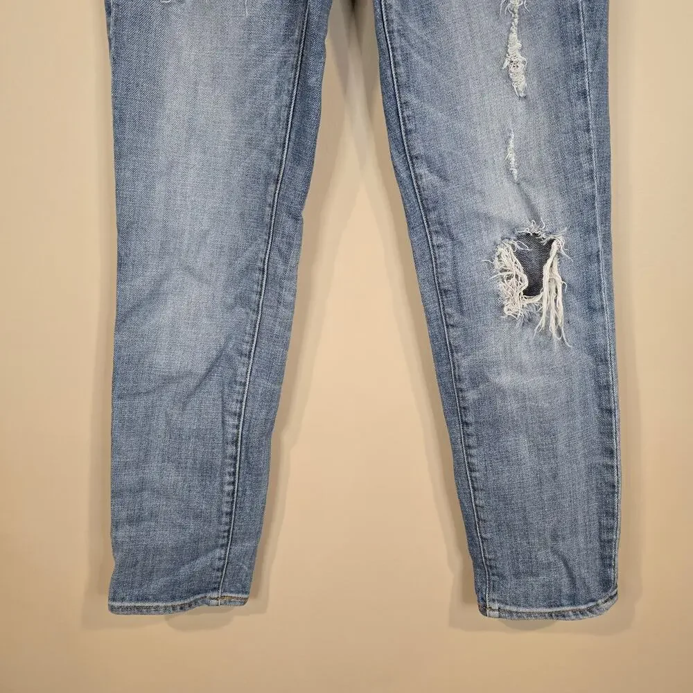 Women's J. Crew Toothpick Distressed Denim Jeans | Size 24
